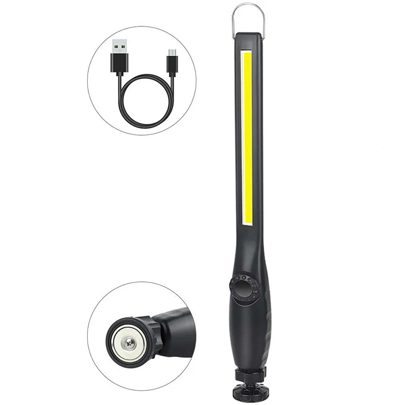 

LED Work Light USB Rechargeable COB Work Light Portable Magnetic Cordless Inspection Light For Car Repair Home Use Workshop