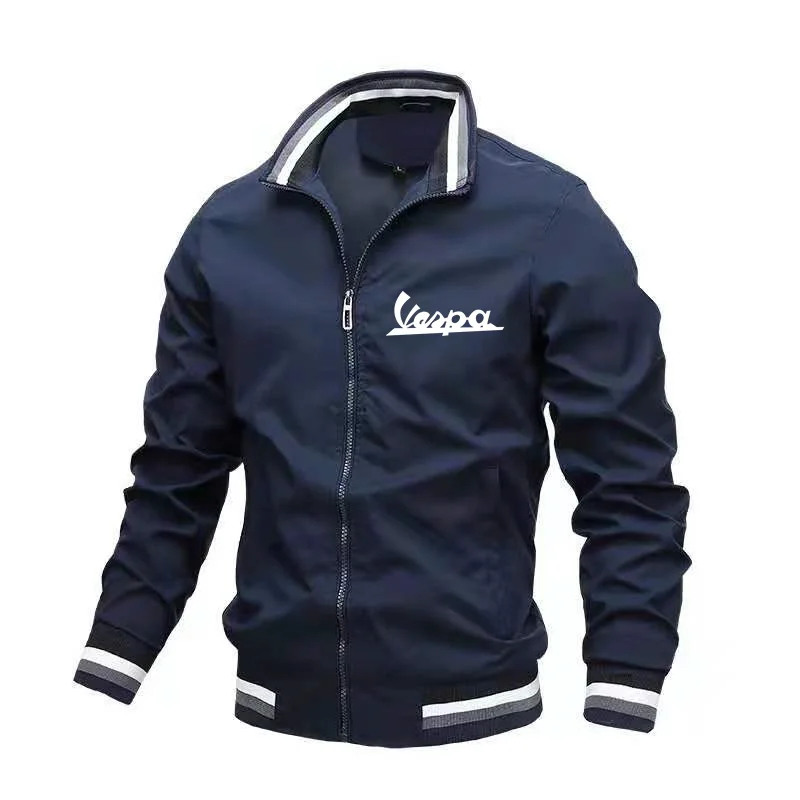 

2022 Vespa Logo moda ceket ceket erkek rüzgarlık bombacı ceket bahar ve sonbahar erkek dış giyim rahat Streetwear