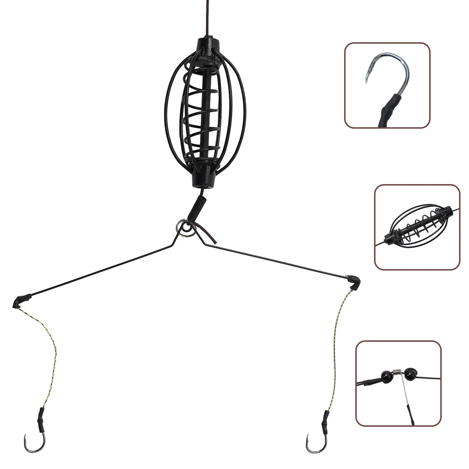 Hook Rig Set Bait Cage Carp Fishing Feeder Classic Spring Style Fish Tackle Increase Throw Weight High Quality
Hook Rig Set Bait Cage Carp Fishing Feeder Classic Spring Style Fish Tackle Increase Throw Weight High Quality