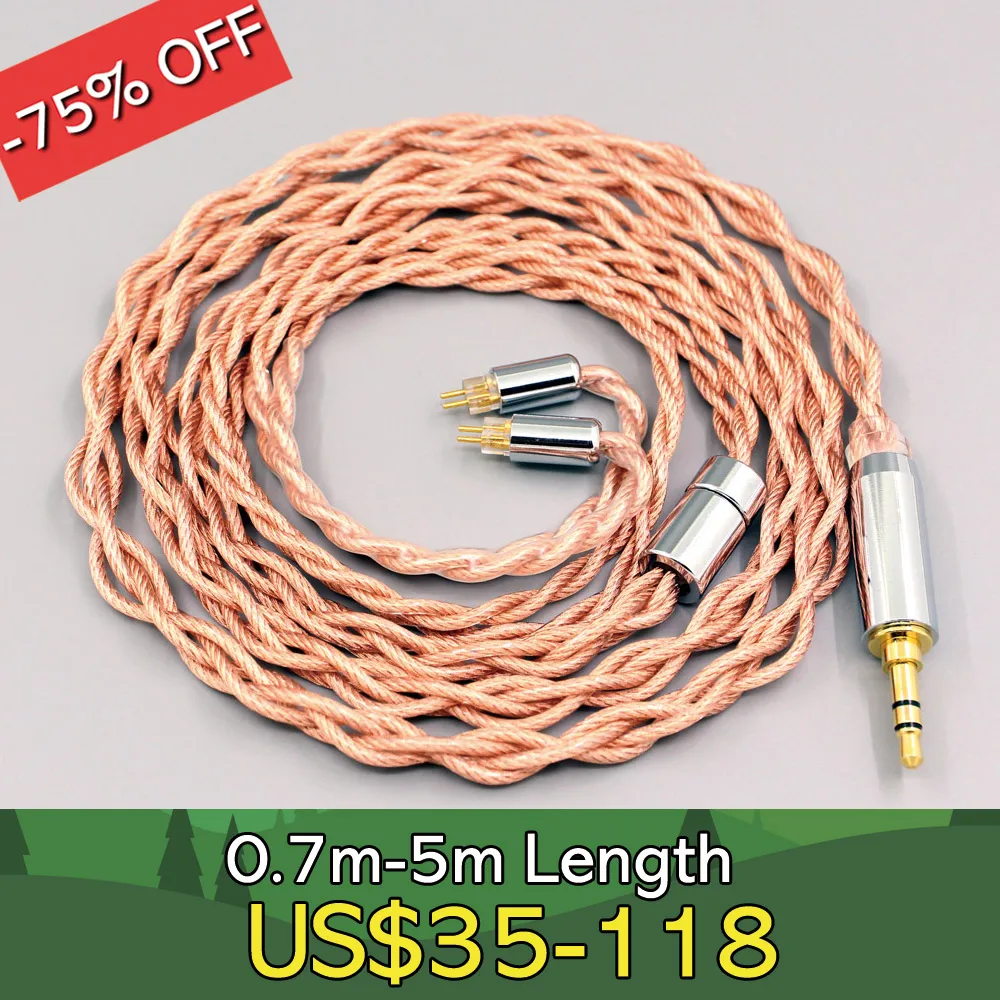 

Graphene 7N OCC Shielding Coaxial Mixed Earphone Cable For 0.78mm BA Westone W4r UM3X UM3RC JH13 High Step 4 core 1.8mm LN007789