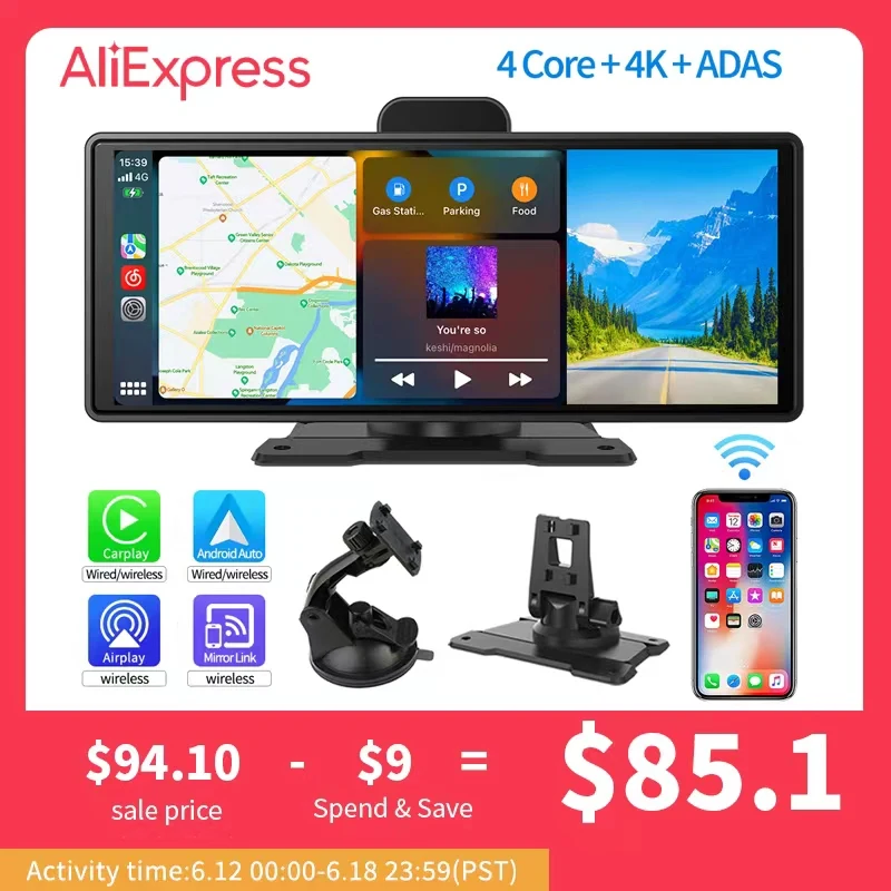 10.26" Mirror Camera for Car Touch Screen Video Recorder Rearview Mirror 4K Dash Cam ADAS 5G WiFi AUX Rear Camera Video Recorder
10.26" Mirror Camera for Car Touch Screen Video Recorder Rearview Mirror 4K Dash Cam ADAS 5G WiFi AUX Rear Camera Video Recorder