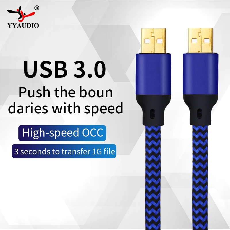 Hifi Data Audio Digital Cable USB To USB 3.0 Male To Male Extension Cable High-end Speedy Transfer For PC DVD Hard Disk TV Box
Hifi Data Audio Digital Cable USB To USB 3.0 Male To Male Extension Cable High-end Speedy Transfer For PC DVD Hard Disk TV Box