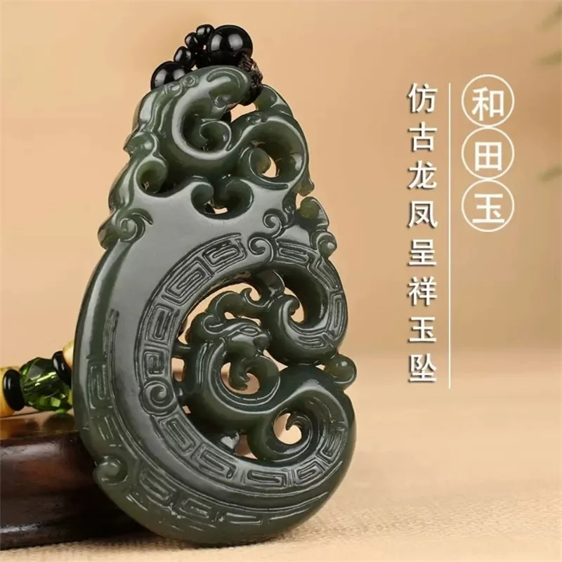 Лидер продаж, подвеска из натурального нефрита, голубого дракона, ручной вырез, аксессуары для мужчин и женщин LuckGifts1
Лидер продаж, подвеска из натурального нефрита, голубого дракона, ручной вырез, аксессуары для мужчин и женщин LuckGifts1