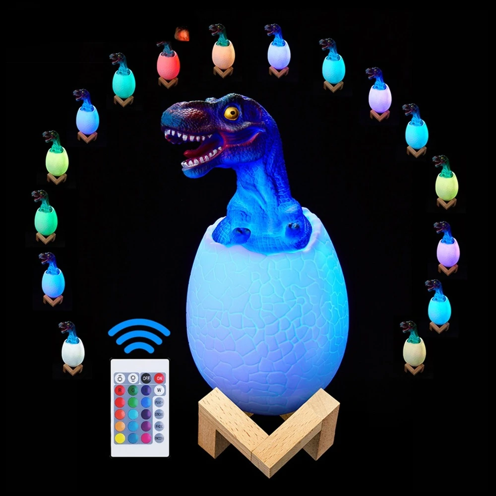 Touch Sensor Night Light LED 3/16 Colors Pat Dinosaur Egg Bedside Lamp Remote Control Nightlight Toy Rechargeable Table Lamp
Touch Sensor Night Light LED 3/16 Colors Pat Dinosaur Egg Bedside Lamp Remote Control Nightlight Toy Rechargeable Table Lamp