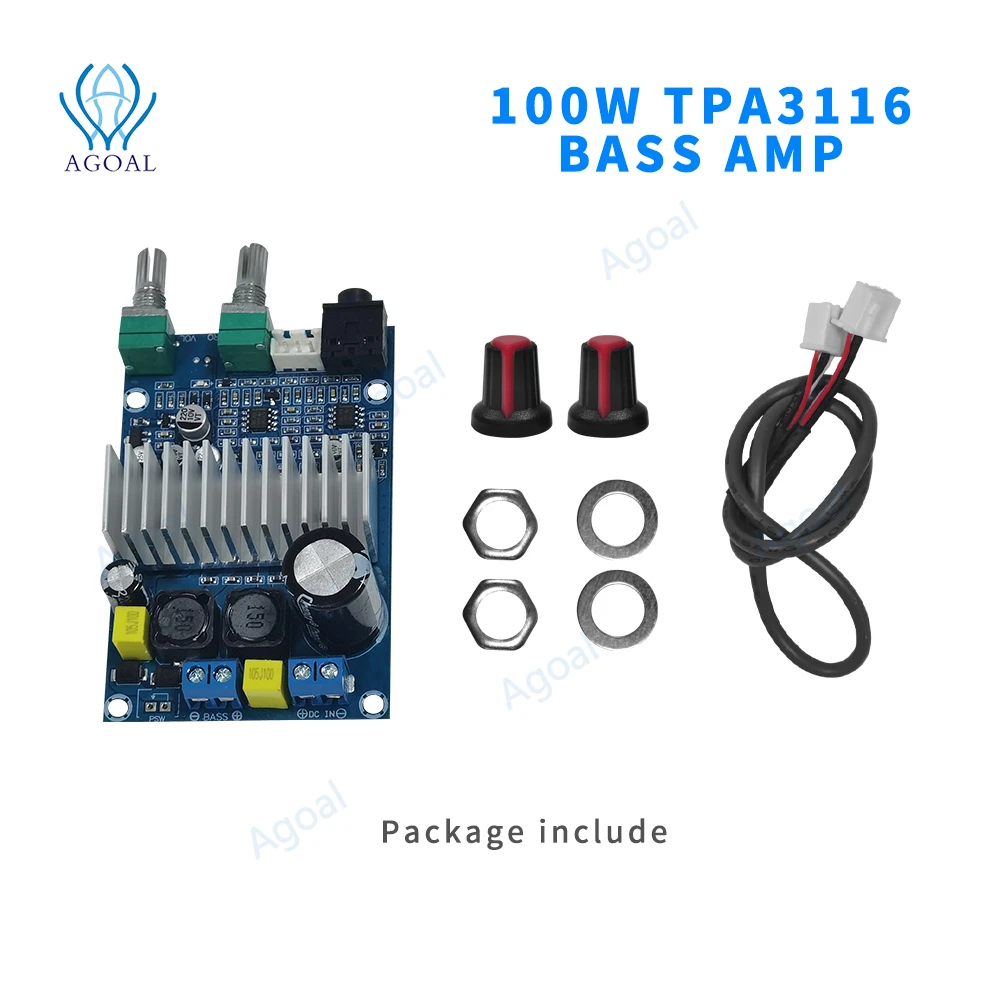 DC12-24V TPA3116 Subwoofer Amplifier Board TPA3116D2 Audio Amplifiers 100W Bass Output
DC12-24V TPA3116 Subwoofer Amplifier Board TPA3116D2 Audio Amplifiers 100W Bass Output