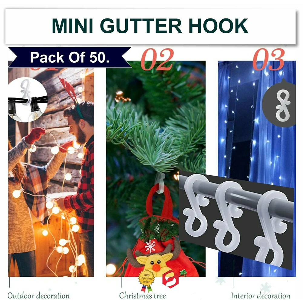 Hanging Hooks Hooks Gutter Hooks Weather Resistant Frost Proof Lights Decorations Christmas Decoration Double Hook
Hanging Hooks Hooks Gutter Hooks Weather Resistant Frost Proof Lights Decorations Christmas Decoration Double Hook