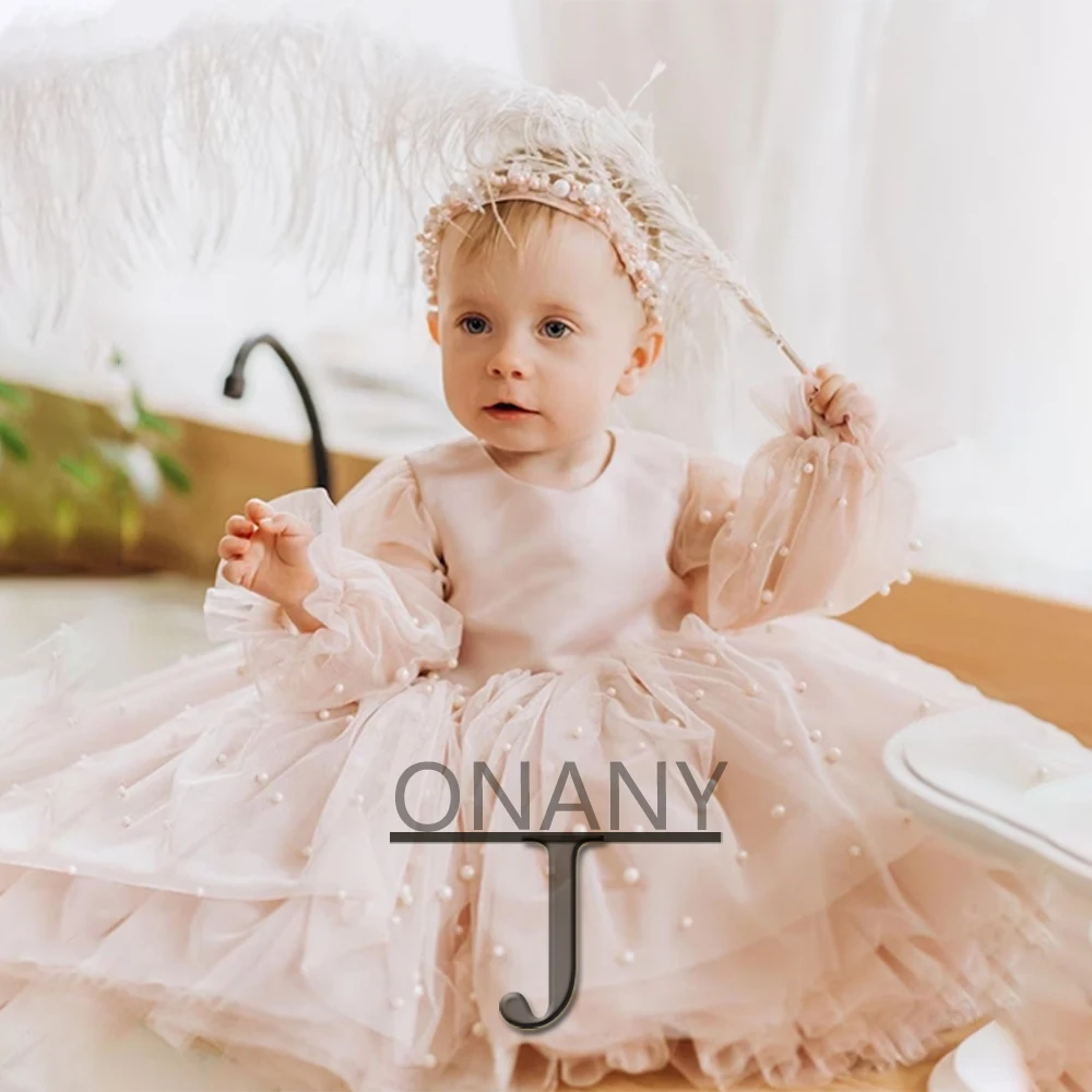 JONANY Cute Pearls Flower Girl Dress O-Neck Bow Custom Made Drop Shipping Ball Gown Little Girl Princess Roupas De Florista
JONANY Cute Pearls Flower Girl Dress O-Neck Bow Custom Made Drop Shipping Ball Gown Little Girl Princess Roupas De Florista