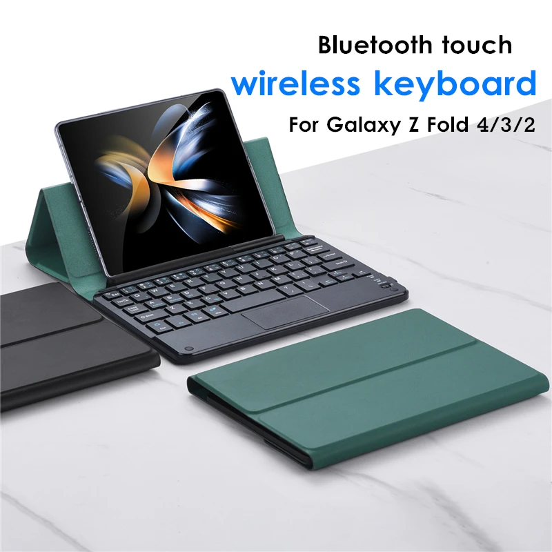 Беспроводная сенсорная клавиатура для Samsung Galaxy Z Fold 4 3 2, магнитная Складная флип-подставка, кожаный чехол для клавиатуры с S-держателем для ру...
Беспроводная сенсорная клавиатура для Samsung Galaxy Z Fold 4 3 2, магнитная Складная флип-подставка, кожаный чехол для клавиатуры с S-держателем для ру...
