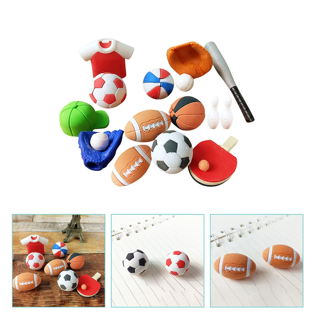 

25 Pcs Mini Soccer Ball Simulation Balls Shaped Decor Small House Classroom Supplies Tpr Adorable Tiny Eraser Student