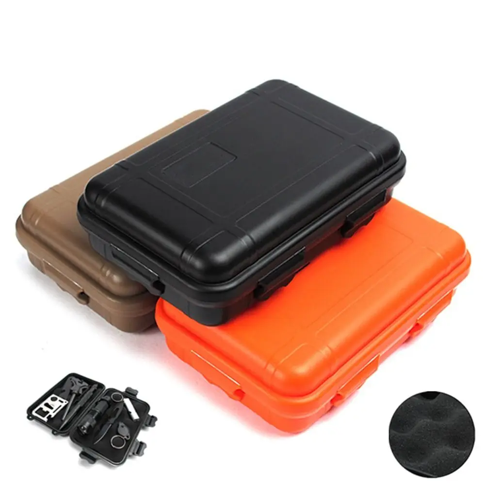 

Outdoor Waterproof Survival Sealed Box Dustproof Shockproof Plastic EDC Tools Storage Container Case Holder Fishing Tackle Tools