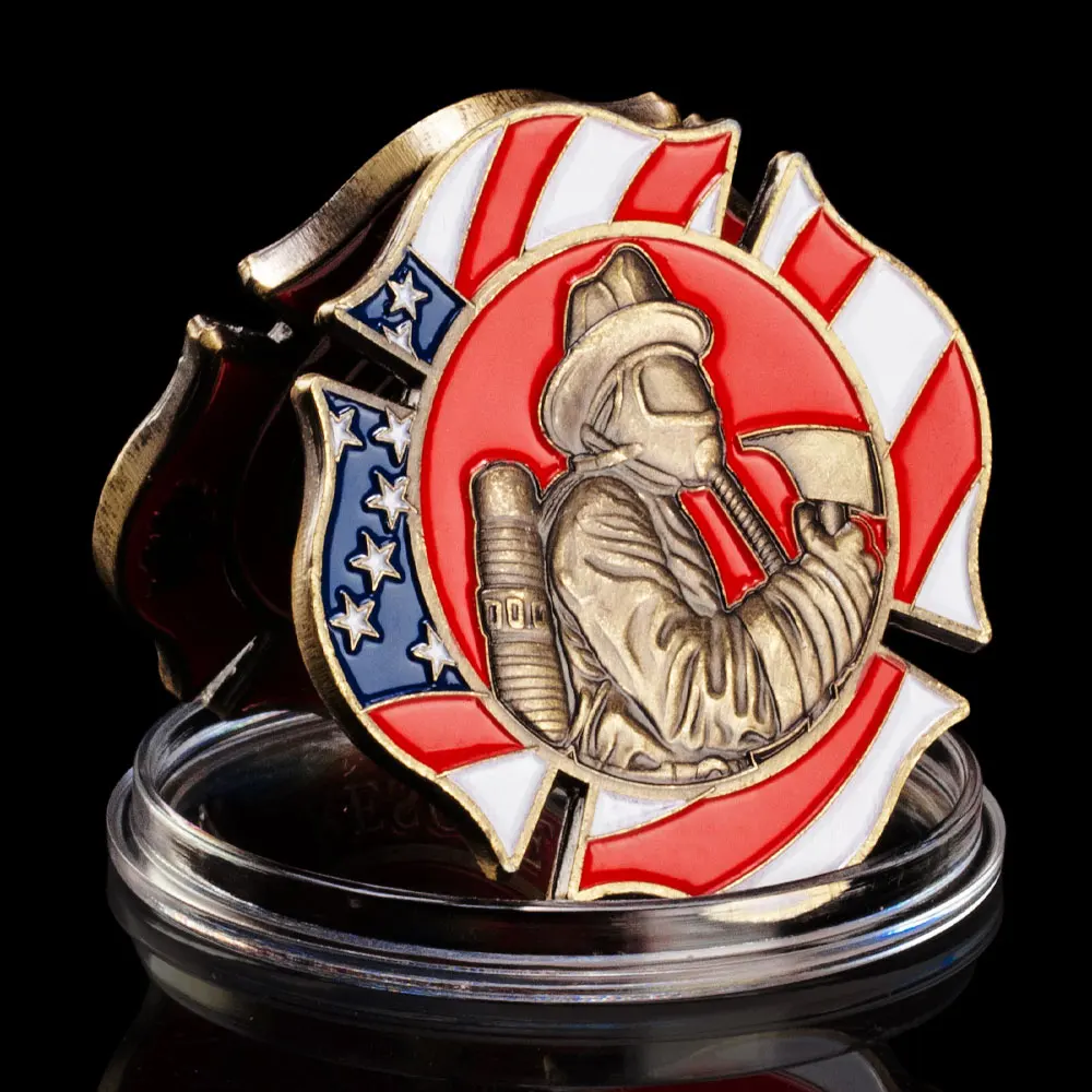 

Пожарный город спасательный сувенир коллекция истребители искусства вызов монета Honor монета медное покрытие памятная монета
