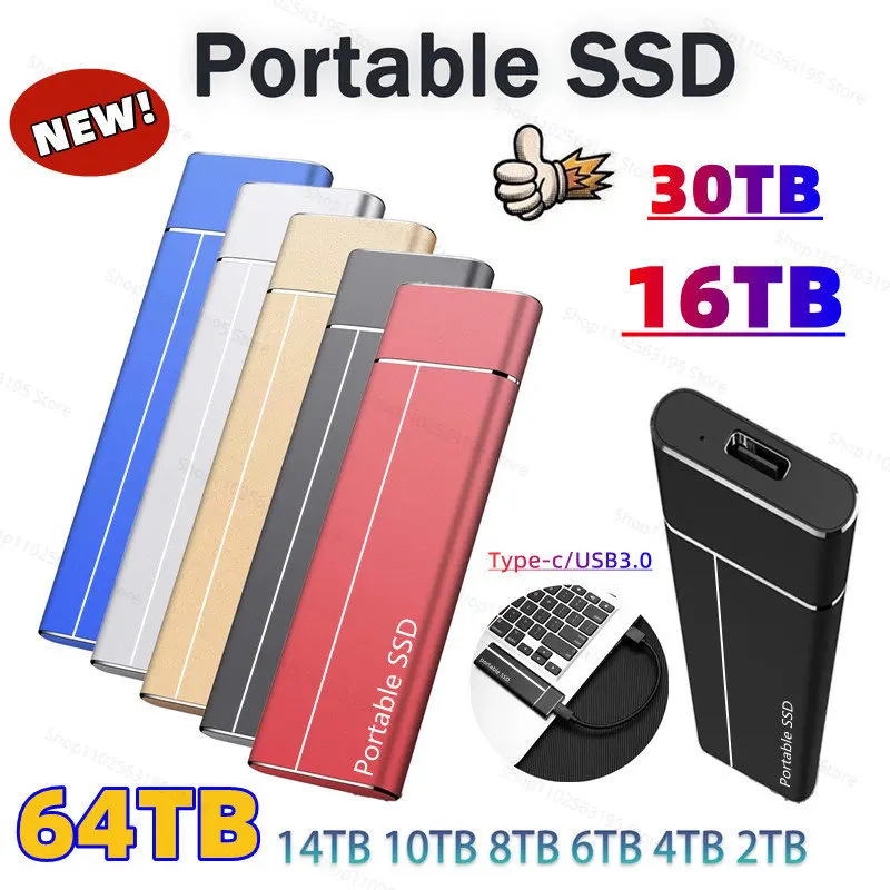 100% Original High-speed 128TB 64TB SSD 2TB Portable External Solid State Hard Drive USB3.0 Interface Mobile disco duro
100% Original High-speed 128TB 64TB SSD 2TB Portable External Solid State Hard Drive USB3.0 Interface Mobile disco duro