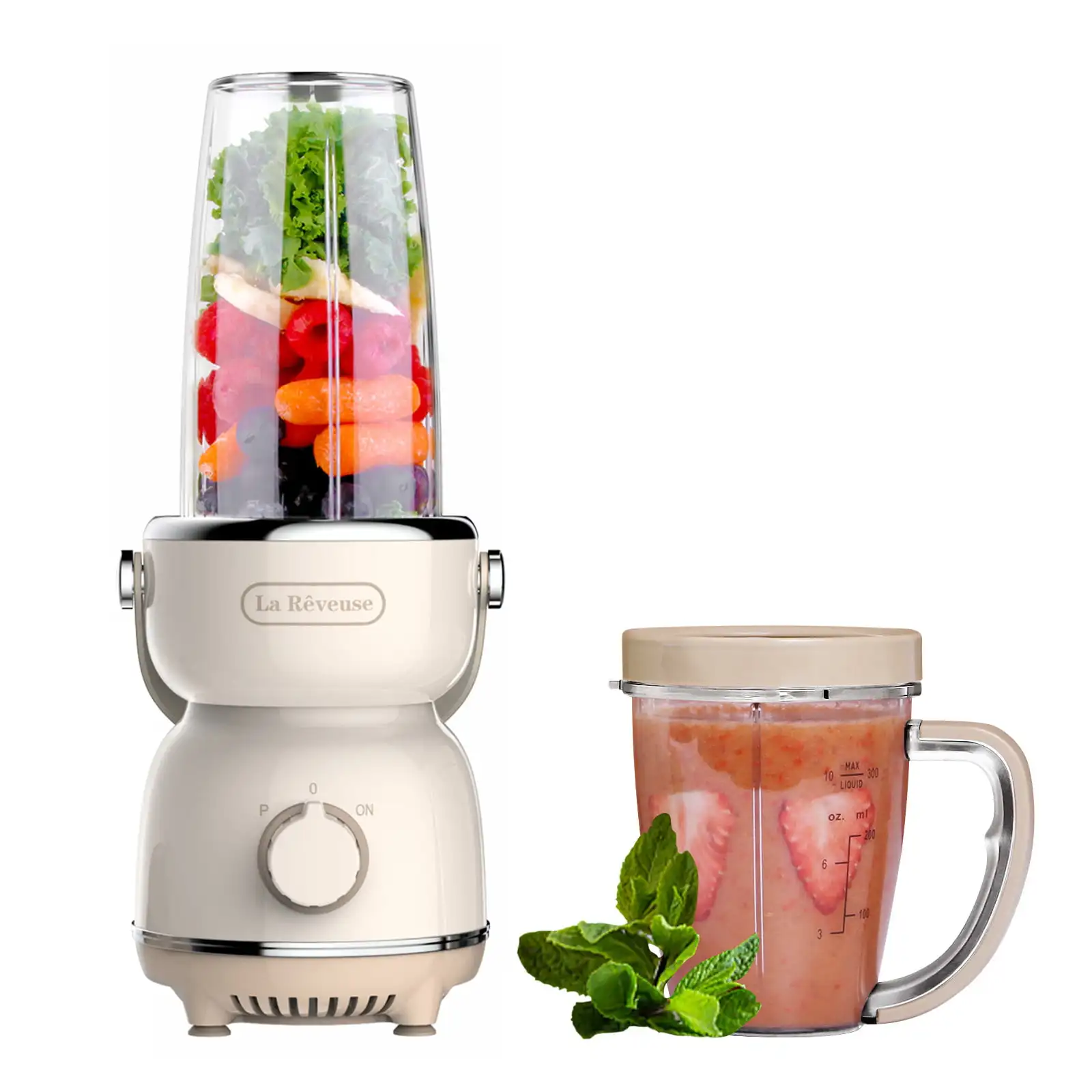 Personal Size Bullet Blender 300 Watts for Shakes Smoothies Seasonings Sauces with 17 oz Cup / 10 oz Mug,Retro Style
Personal Size Bullet Blender 300 Watts for Shakes Smoothies Seasonings Sauces with 17 oz Cup / 10 oz Mug,Retro Style