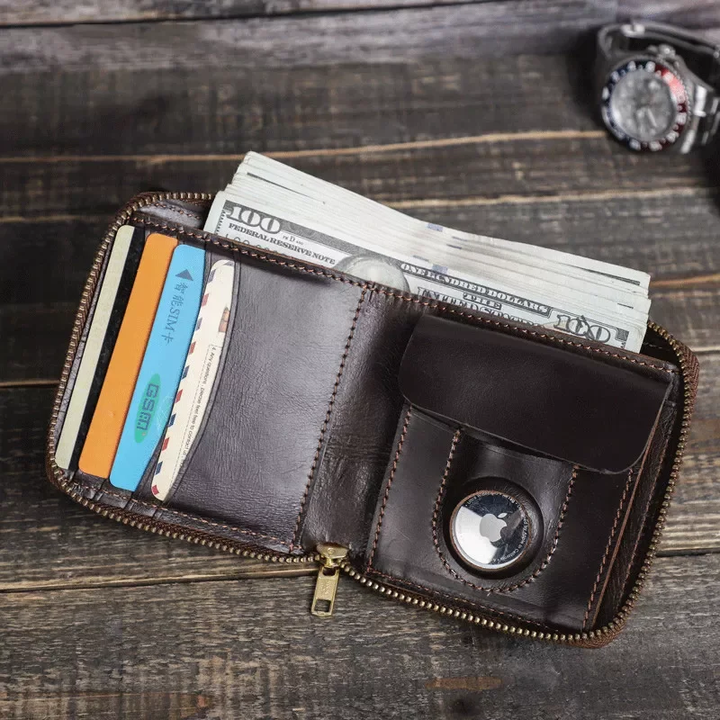 NEW2023 RFID Zipper Airtag Wallet Genuine Leather Anti-lost Card Bag With Apple Airtags Tracker Holder AirTag Protection Cover W
NEW2023 RFID Zipper Airtag Wallet Genuine Leather Anti-lost Card Bag With Apple Airtags Tracker Holder AirTag Protection Cover W