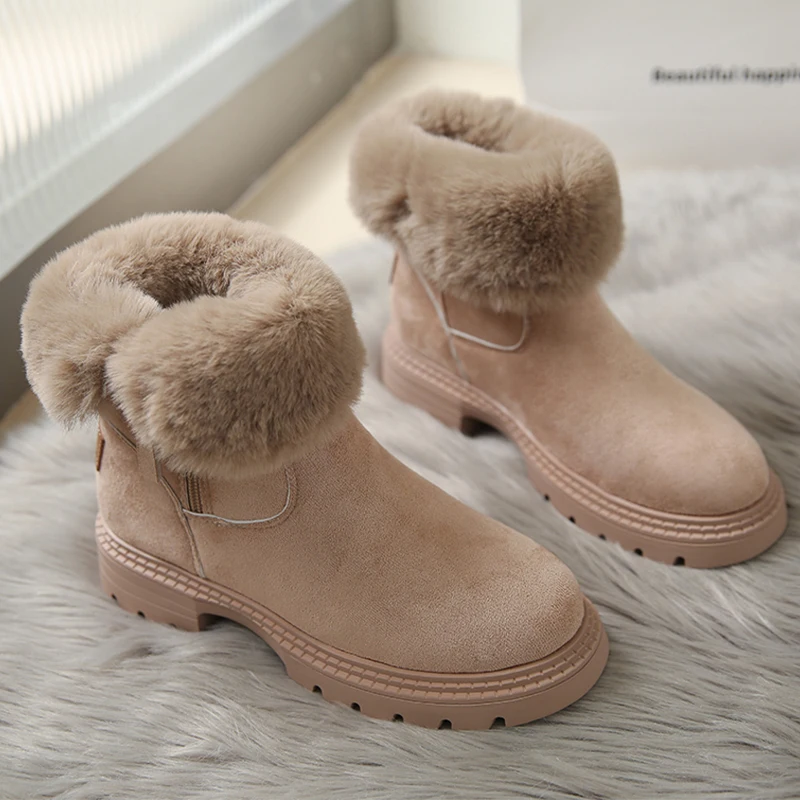 Suede Women Plush Warm Platform Snow Boots Fashion Goth Ankle Shoes Winter 2022 New Casual Thick Chelsea Boots Mid Heels Shoes
Suede Women Plush Warm Platform Snow Boots Fashion Goth Ankle Shoes Winter 2022 New Casual Thick Chelsea Boots Mid Heels Shoes