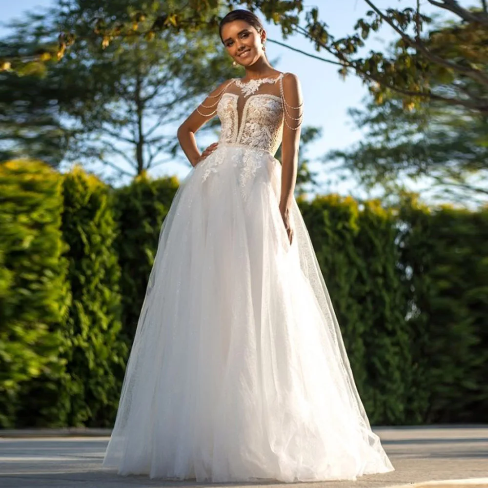 O-Neck Wedding Dress For Bride 2022 Sleeveless Backless A-Line Bridal Gown Boho Lace Applique Tulle Vestido De Noiva Custom Made
O-Neck Wedding Dress For Bride 2022 Sleeveless Backless A-Line Bridal Gown Boho Lace Applique Tulle Vestido De Noiva Custom Made