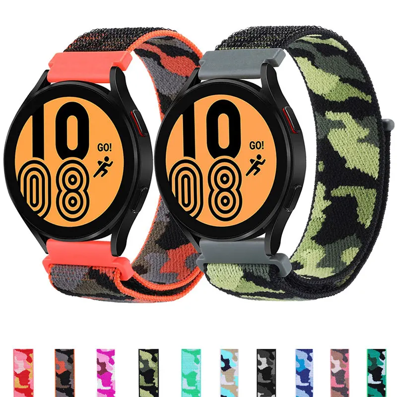 Strap for Samsung Galaxy Watch 4/Classic 44mm/40mm 46mm/42mm Gear s3 20/22mm Camouflage wrist bracelet Active 2 nylon Band
Strap for Samsung Galaxy Watch 4/Classic 44mm/40mm 46mm/42mm Gear s3 20/22mm Camouflage wrist bracelet Active 2 nylon Band