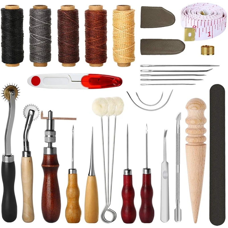 29 pcs Set Leather Tools Handmade Leather Goods Making Sets Handmade Leather DIY Tool Sets Handcraft Leather Bags High Quality
29 pcs Set Leather Tools Handmade Leather Goods Making Sets Handmade Leather DIY Tool Sets Handcraft Leather Bags High Quality