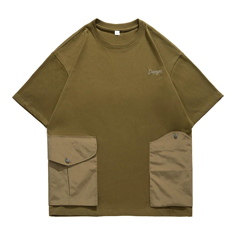 2023 New Vintage Men's Short-sleeved T-shirt Letter embroidery Tshirt Pocket Design Special Top Women Man Unisex Round Neck Tops
2023 New Vintage Men's Short-sleeved T-shirt Letter embroidery Tshirt Pocket Design Special Top Women Man Unisex Round Neck Tops