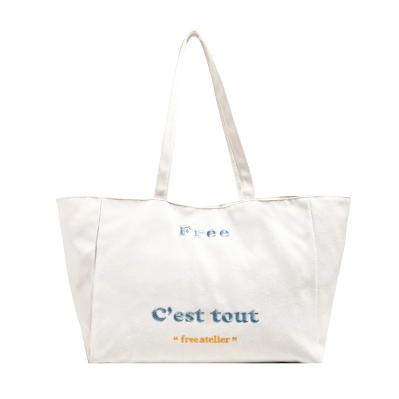 Ladies Canvas Bag Women Large Capacity Tote Bag Korean Handbag Teen Letter Printed Shoulder Bag Female Travel Bag
Ladies Canvas Bag Women Large Capacity Tote Bag Korean Handbag Teen Letter Printed Shoulder Bag Female Travel Bag