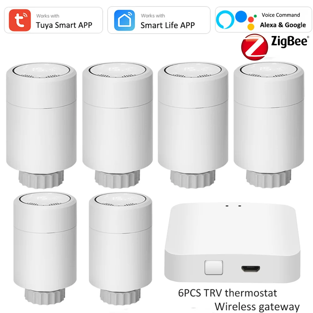 Термостатический привод радиатора Tuya Smart Life TRV ZigBee, программируемый, с голосовым помощником Alexa, Google
Термостатический привод радиатора Tuya Smart Life TRV ZigBee, программируемый, с голосовым помощником Alexa, Google