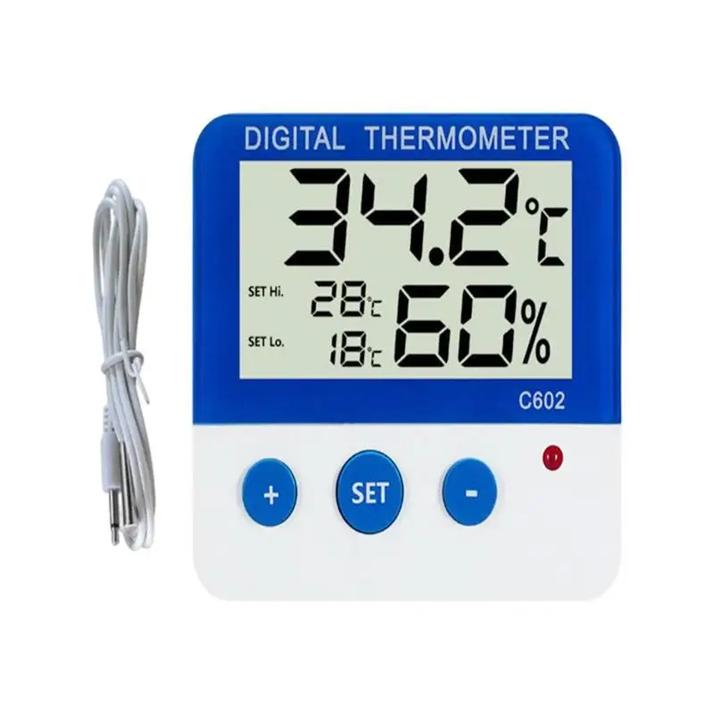 LCD Digital Thermometer Hygrometer with Probe Indoor Electronic Temperature Humidity Monitor Sensor Meter Humidity Gauge
LCD Digital Thermometer Hygrometer with Probe Indoor Electronic Temperature Humidity Monitor Sensor Meter Humidity Gauge