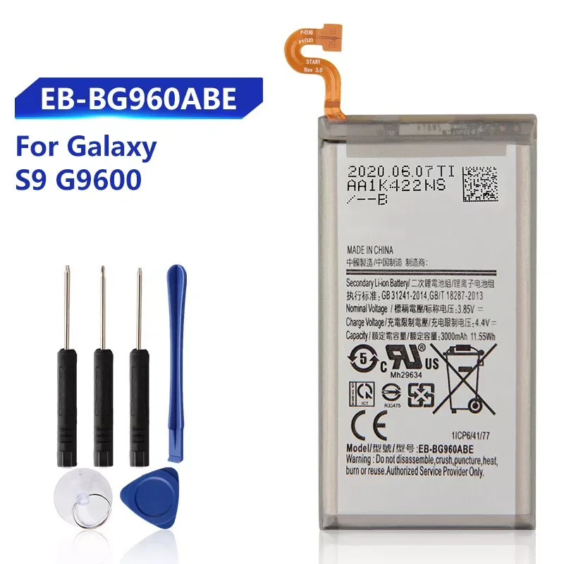 Replacement Battery EB-BG960ABE For SAMSUNG Galaxy S9 G9600 EB-BG960ABA Rechargeable Phone Battery 3000mAh
Replacement Battery EB-BG960ABE For SAMSUNG Galaxy S9 G9600 EB-BG960ABA Rechargeable Phone Battery 3000mAh