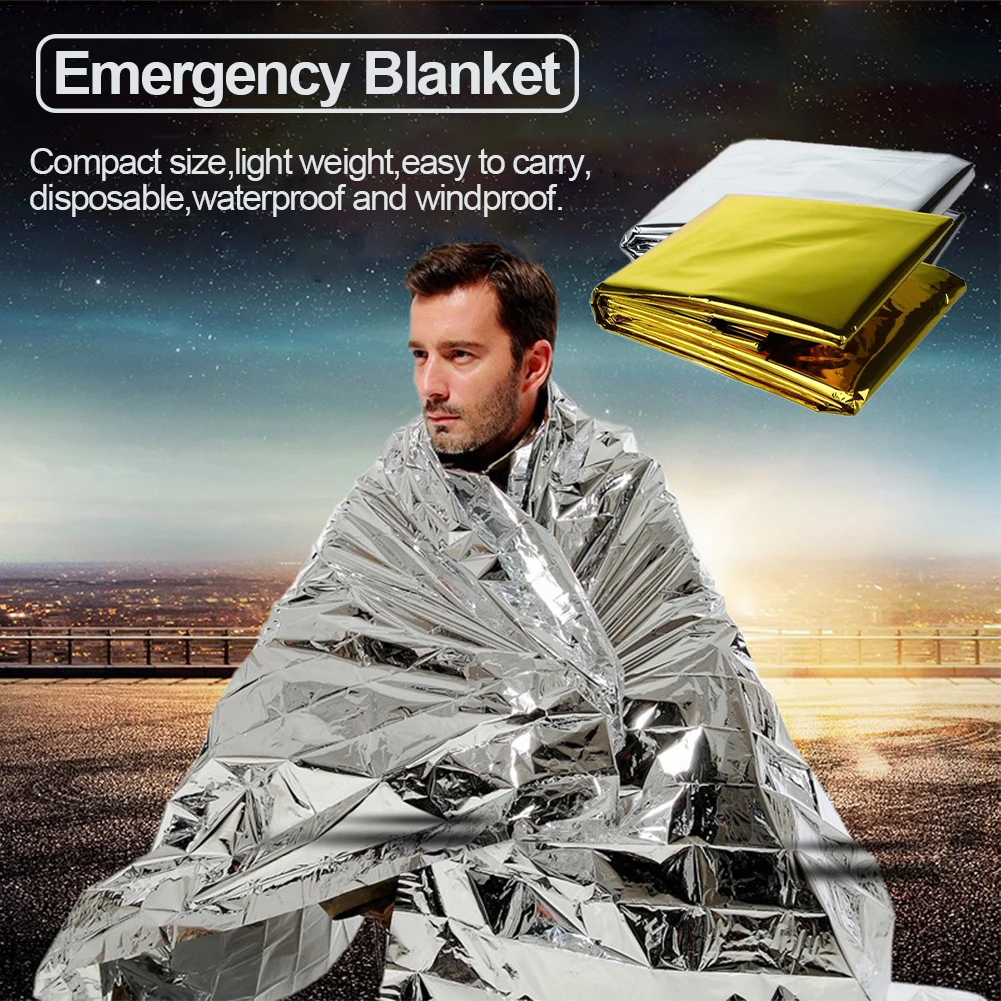 Outdoor Survive First Aid Military Rescue Emergency Blanket Kit Windproof Waterproof Foil Thermal Blanket For Camping Hiking
Outdoor Survive First Aid Military Rescue Emergency Blanket Kit Windproof Waterproof Foil Thermal Blanket For Camping Hiking