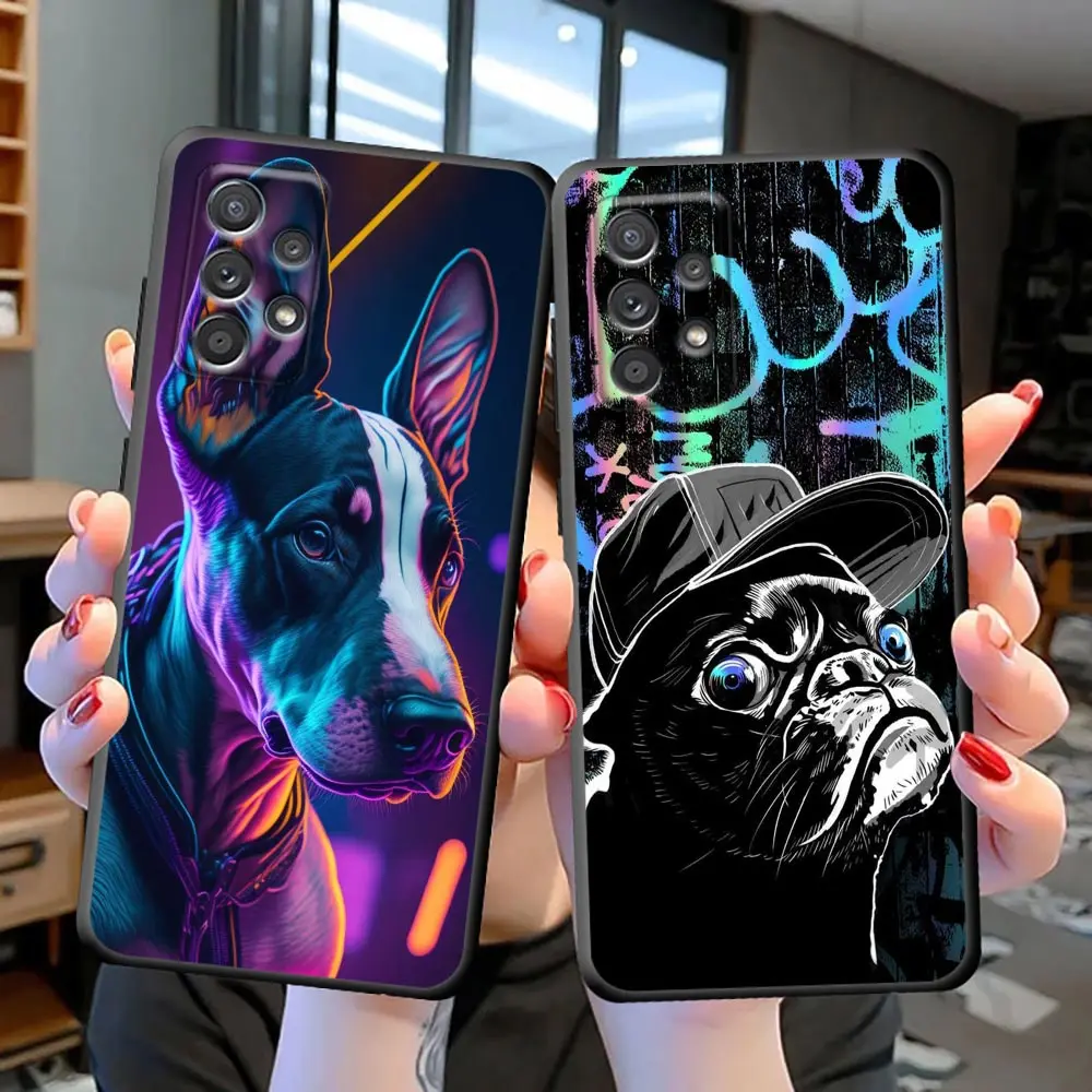 

Cute Cat And Dog Art Phone Case For Samsung Galaxy S23 S22 S21 S20 FE S10 S10E LITE S9 S8 PLUS ULTRA Case Capa Funda Coque