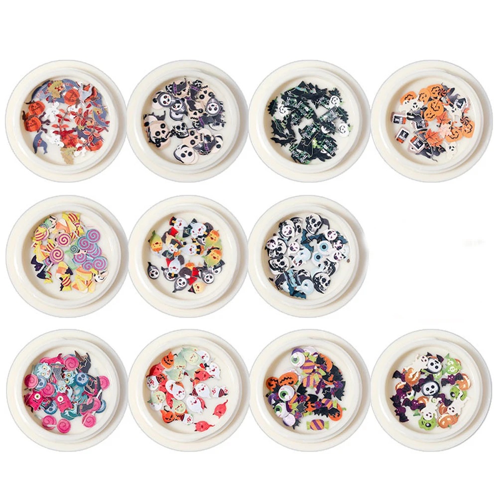 1 Box 3D Pumpkin Bat Gothic Punk Halloween Wood Pulp Patches Spooky Skull Nails DIY Nail Decoration Accessories
1 Box 3D Pumpkin Bat Gothic Punk Halloween Wood Pulp Patches Spooky Skull Nails DIY Nail Decoration Accessories