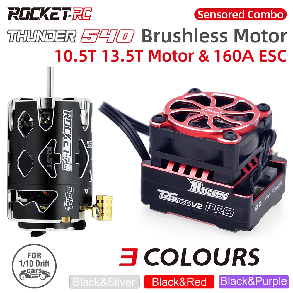 Surpass Hobby Rocket-RC Thunder 540 Brushless Motor and ESC 160A Combo for 1/10 RC Car
Surpass Hobby Rocket-RC Thunder 540 Brushless Motor and ESC 160A Combo for 1/10 RC Car