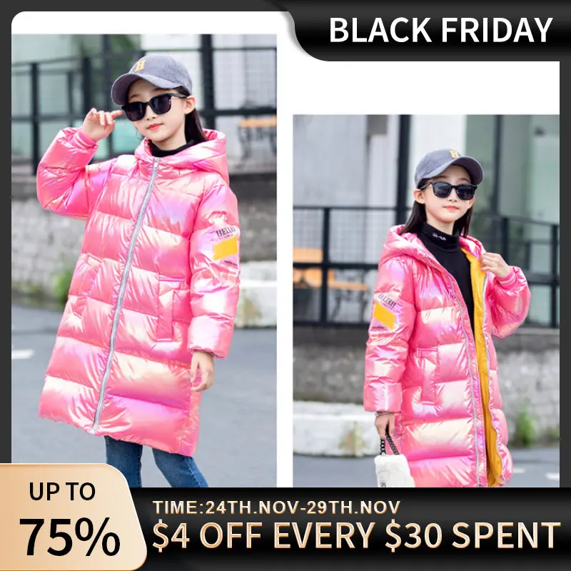 Winter Long Down Jacket For Girls Coat Waterproof Shiny Hooded Children Outerwear Clothing 5-14 Year Teenage Kids Parka Snowsuit
Winter Long Down Jacket For Girls Coat Waterproof Shiny Hooded Children Outerwear Clothing 5-14 Year Teenage Kids Parka Snowsuit