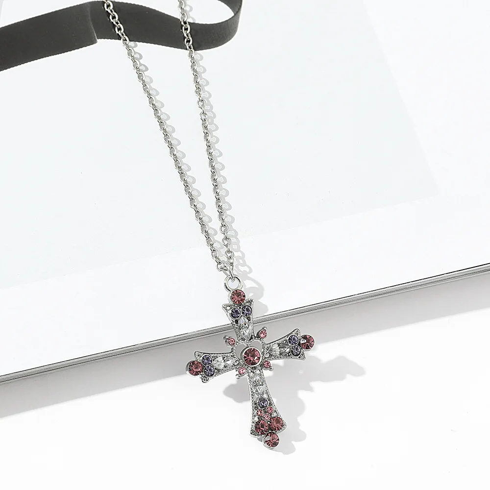 1pc Pink Crystal Cross Pendant Necklace Religious Fashion Chain Necklace For Women Men Jewelry Gift
1pc Pink Crystal Cross Pendant Necklace Religious Fashion Chain Necklace For Women Men Jewelry Gift