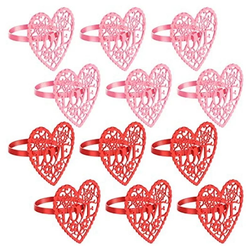 ABSF 12 PCS Heart Napkin Rings Heart Shaped Napkin Holder Sparkly Napkin Rings for Valentine's Day Wedding Party Table Decor
ABSF 12 PCS Heart Napkin Rings Heart Shaped Napkin Holder Sparkly Napkin Rings for Valentine's Day Wedding Party Table Decor