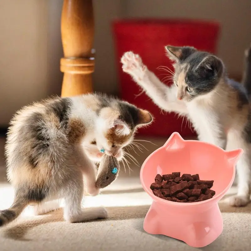 Raised Cat Food Bowls Easy To Use And Transparent Plastic Whisker-Friendly Anti-Vomit 15-Degree Tilt Cat Plate Feeding Bowl.
Raised Cat Food Bowls Easy To Use And Transparent Plastic Whisker-Friendly Anti-Vomit 15-Degree Tilt Cat Plate Feeding Bowl.