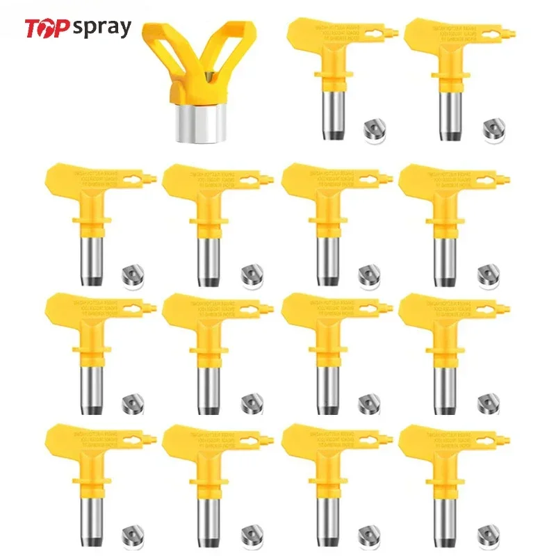 Topspray3600psi Безвоздушные насадки 215 217 221 311 315 321 411 для распылителя краски Желтый несколько моделей Наконечник сопла безвоздушного распылителя
Topspray3600psi Безвоздушные насадки 215 217 221 311 315 321 411 для распылителя краски Желтый несколько моделей Наконечник сопла безвоздушного распылителя