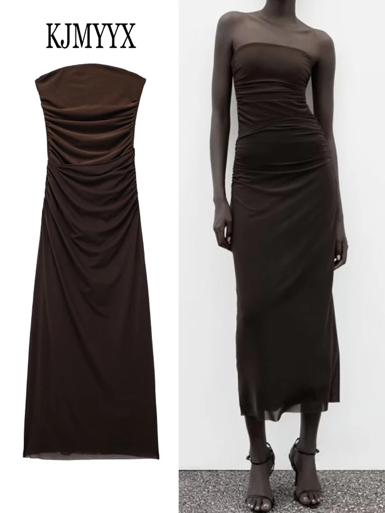 KJMYYX Sexy Solid Folds Dress Summer Women Elegant Slim Backless Sleeveless Robes Vestidos Female Cocktail Party Club Dresses
KJMYYX Sexy Solid Folds Dress Summer Women Elegant Slim Backless Sleeveless Robes Vestidos Female Cocktail Party Club Dresses