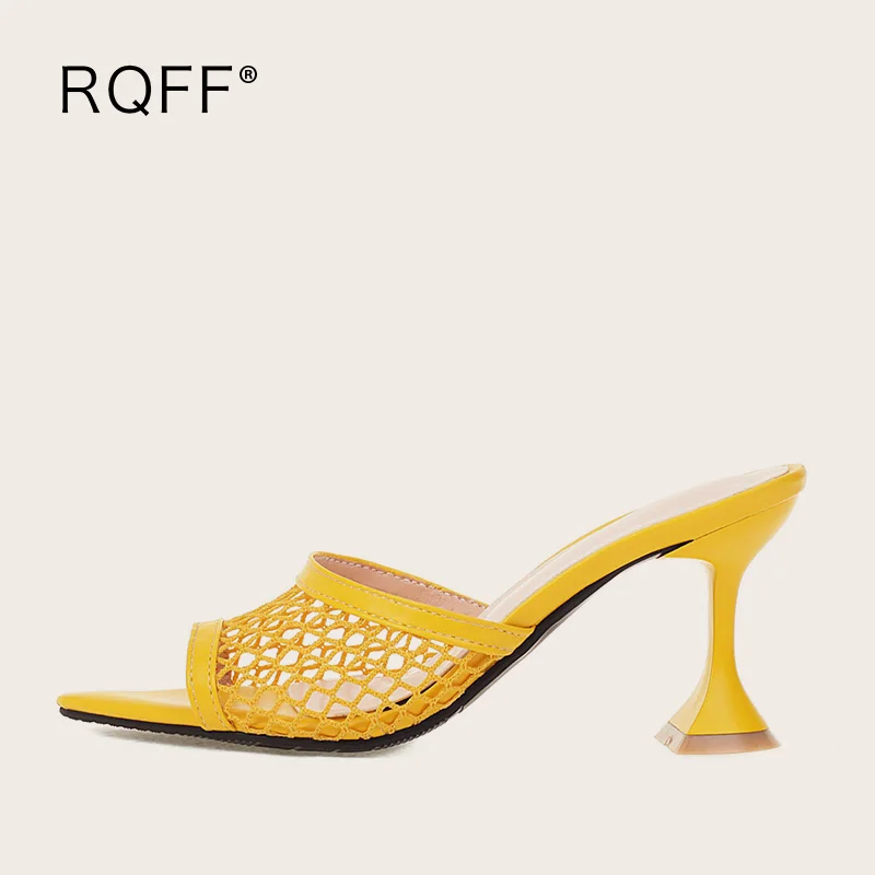Outside Slippers Women Summer Fashion Peep Toe Pu Leather Hollowed Out 8.5cm High Heel Mules Plus Size 48 Slides Sandals Shoes
Outside Slippers Women Summer Fashion Peep Toe Pu Leather Hollowed Out 8.5cm High Heel Mules Plus Size 48 Slides Sandals Shoes