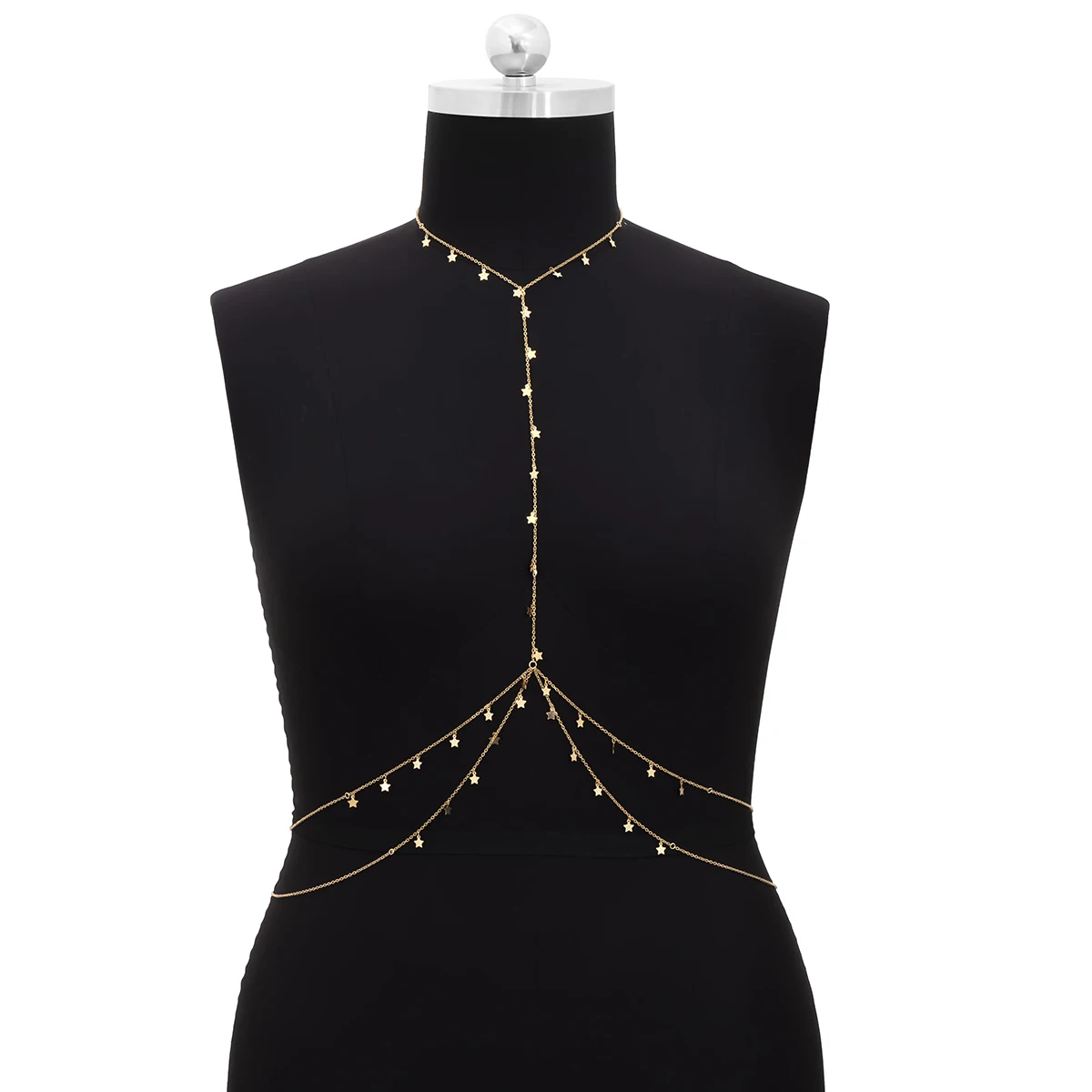 IngeSight.Z Sexy Multi-layer Star Tassel Cross Bikini Chest Body Chain for Women Simple Crystal Summer Beach Bra Belly Chain
IngeSight.Z Sexy Multi-layer Star Tassel Cross Bikini Chest Body Chain for Women Simple Crystal Summer Beach Bra Belly Chain