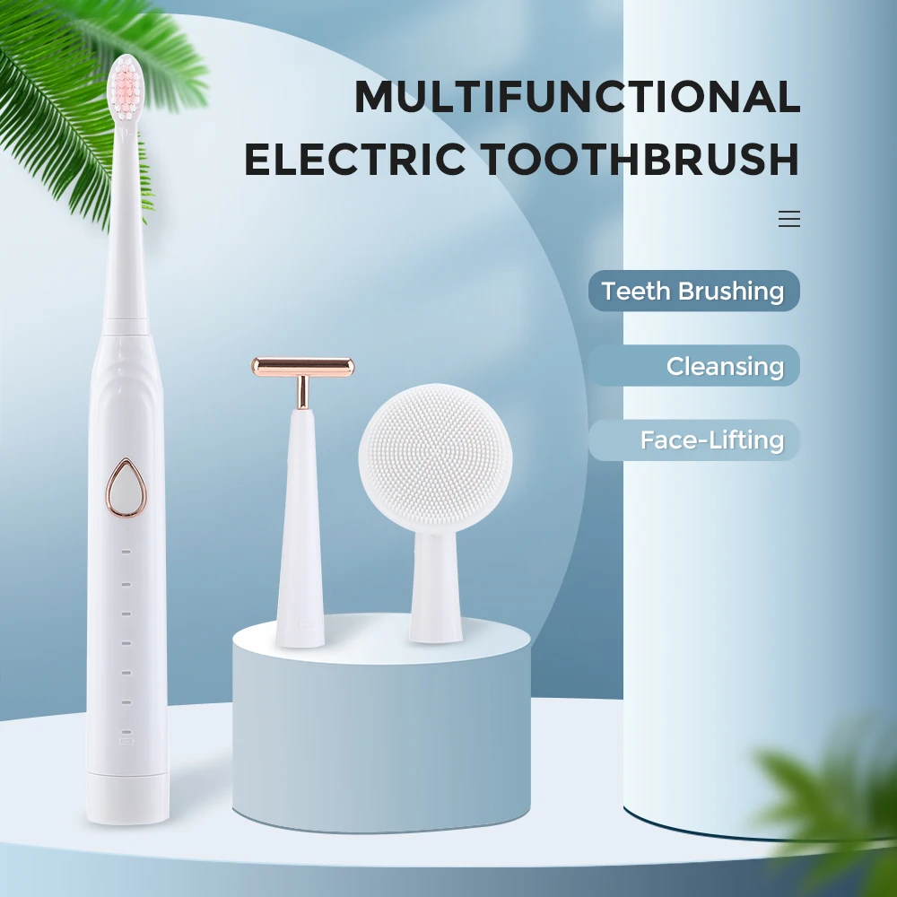 Electric Toothbrush 6-Speed IPX7 Waterproof Household Portable Automatic Soft Tooth Whitening and Face Cleaning Massager Sets
Electric Toothbrush 6-Speed IPX7 Waterproof Household Portable Automatic Soft Tooth Whitening and Face Cleaning Massager Sets