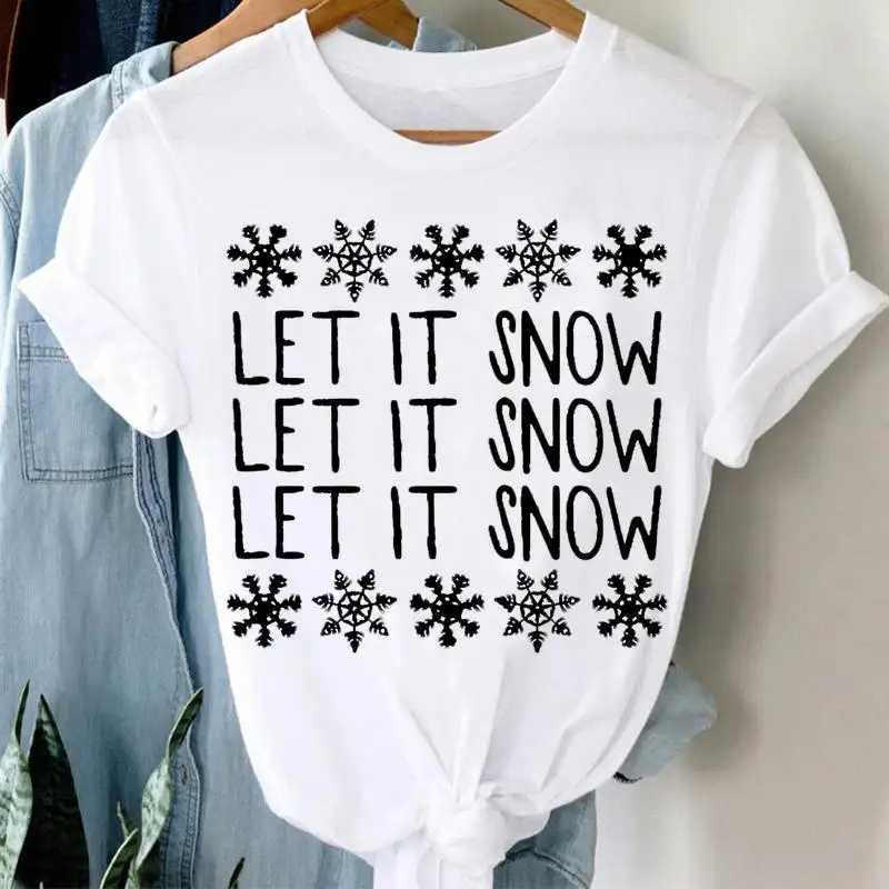 Winter 2023 Snowflake Merry Christmas Happy New Year Women Print Tshirts Trend T Shirt Cartoon Tee Travel Top Graphic T-Shirt
Winter 2023 Snowflake Merry Christmas Happy New Year Women Print Tshirts Trend T Shirt Cartoon Tee Travel Top Graphic T-Shirt