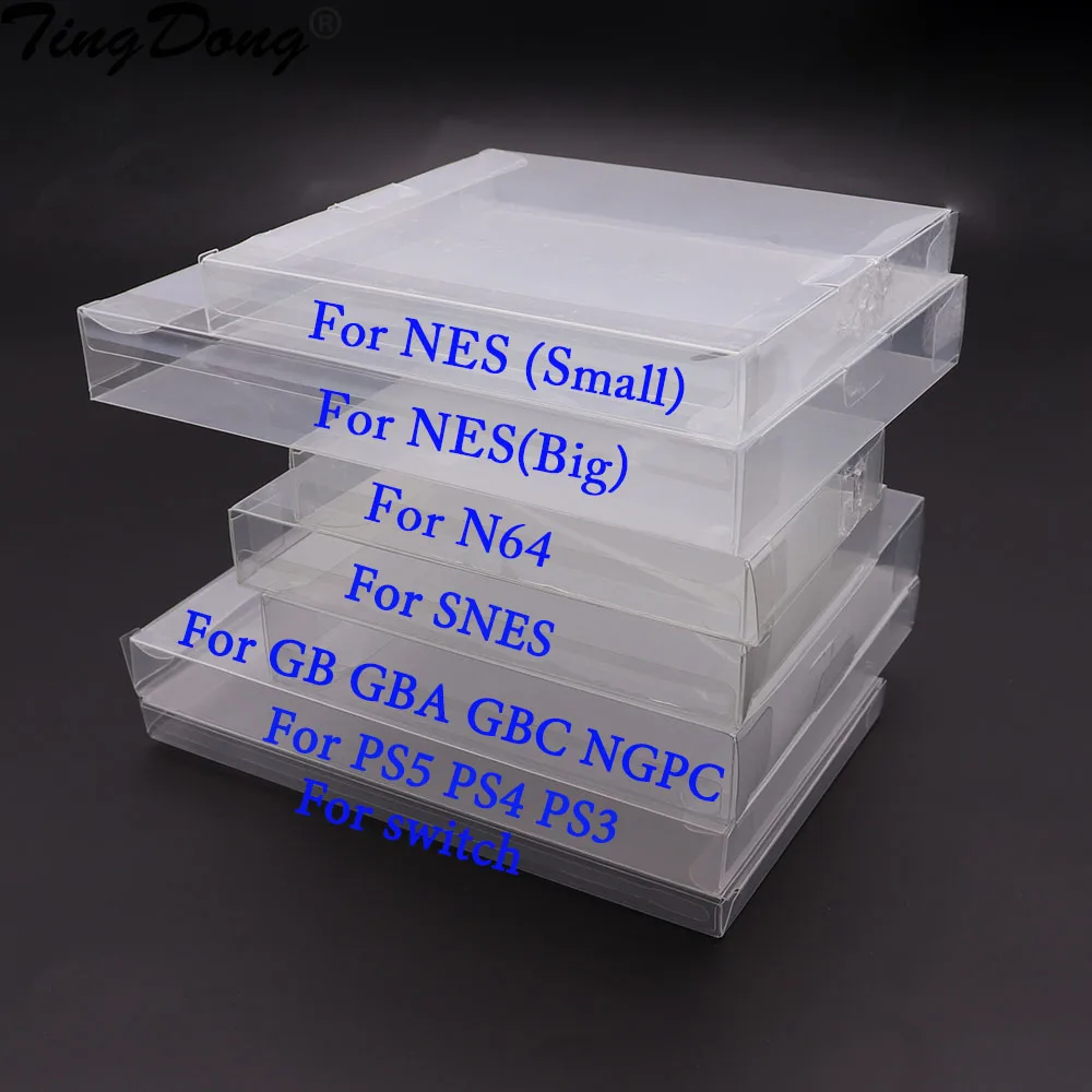 Transparent Clear Cartridge Protective Case Cover For GB GBA GBC SNES N64 NES NGPC Switch Protector Box For PS5 For PS4 /PS3
Transparent Clear Cartridge Protective Case Cover For GB GBA GBC SNES N64 NES NGPC Switch Protector Box For PS5 For PS4 /PS3