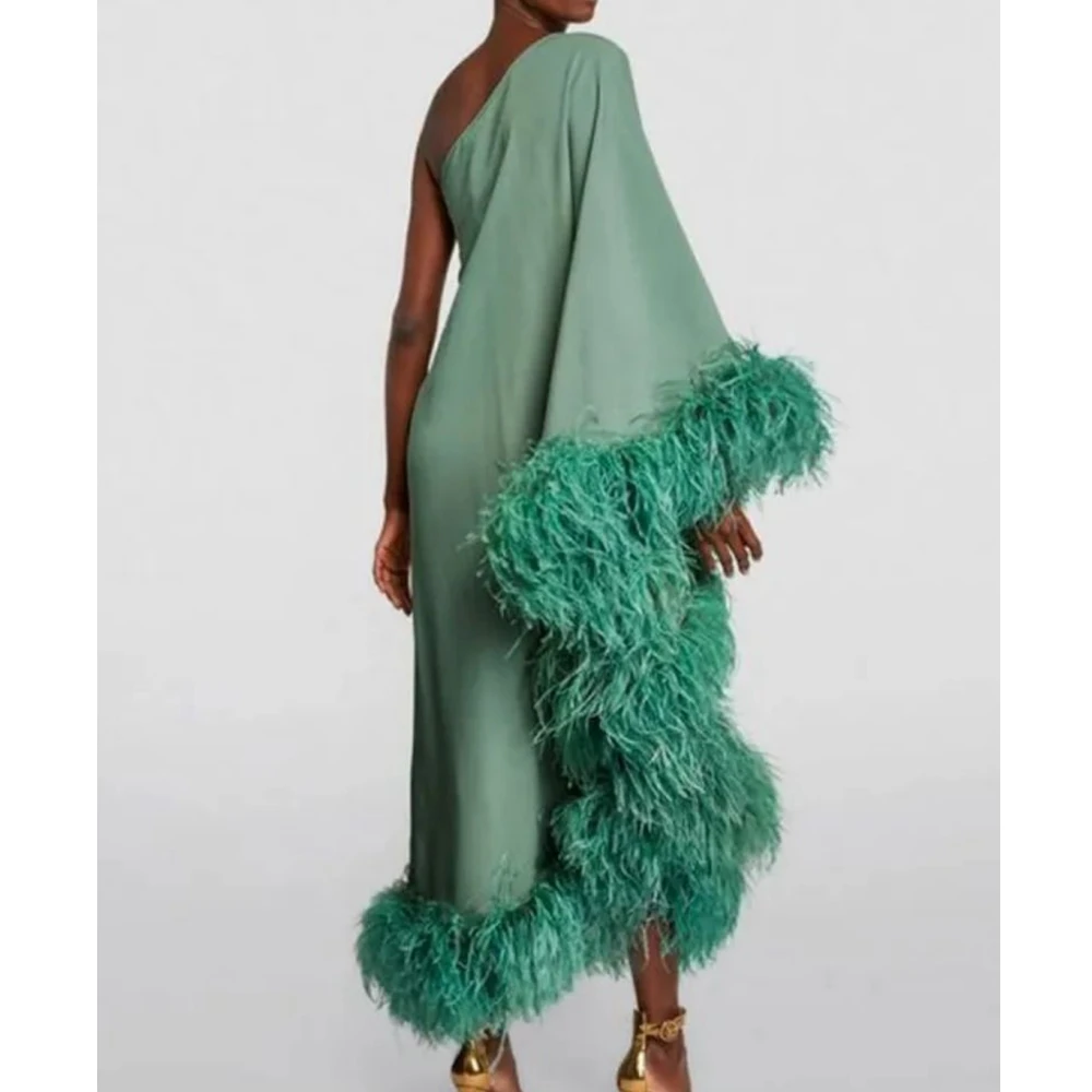 Wepbel Long Sleeve Large Swing Evening Dress Solid Color Feather Loose Evening Dress Women One-Shoulder Fashion Dinner Dress
Wepbel Long Sleeve Large Swing Evening Dress Solid Color Feather Loose Evening Dress Women One-Shoulder Fashion Dinner Dress