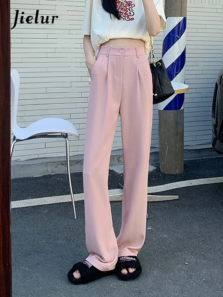 Jielur Loose OL Suit Pants Women Summer New High Waist Green Pink Trousers Woman Basic Korean Chic Wide Leg Pants Female S-4XL
Jielur Loose OL Suit Pants Women Summer New High Waist Green Pink Trousers Woman Basic Korean Chic Wide Leg Pants Female S-4XL