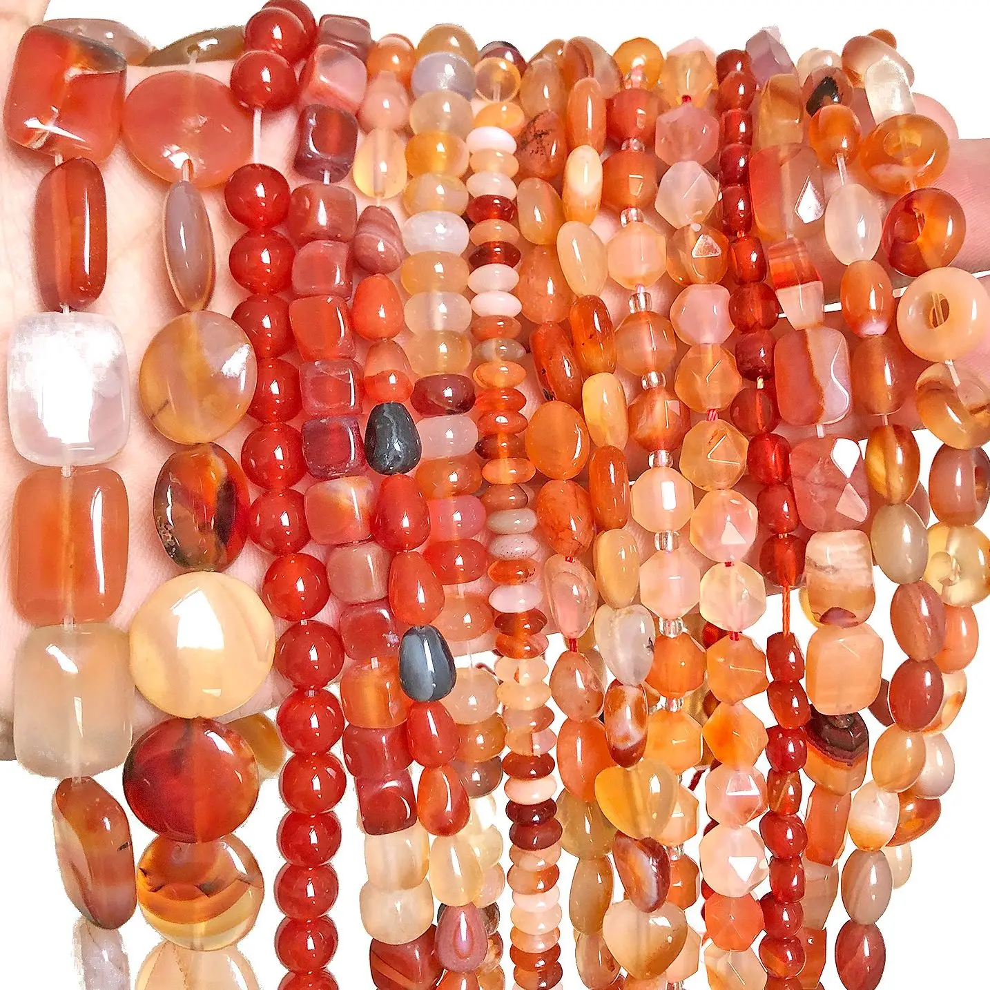 Red Agates Stone Beads Natural Round Carnelian Onyx Loose Beads Various Styles Irregular Faceted For Jewelry Making DIY Bracelet
Red Agates Stone Beads Natural Round Carnelian Onyx Loose Beads Various Styles Irregular Faceted For Jewelry Making DIY Bracelet