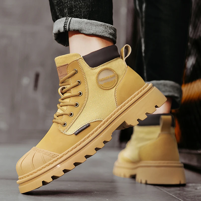 British Style Ankle Boots Men Snow Boots Lace-up Solid Round Head Men's Shoes Trend Motorcycle Plus Size Zapatos Para Mujeres
British Style Ankle Boots Men Snow Boots Lace-up Solid Round Head Men's Shoes Trend Motorcycle Plus Size Zapatos Para Mujeres