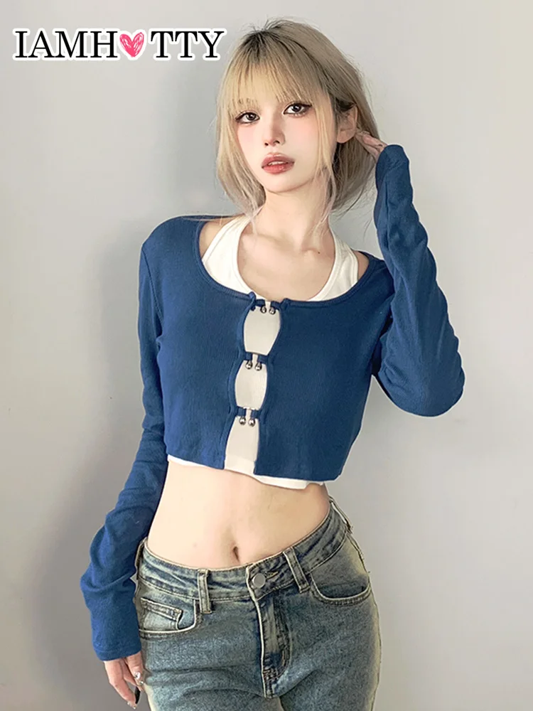 IAMHOTTY открытый вязаный кардиган костюм для женщин корейский стиль милые джемперы топ с длинным рукавом и майка комплект из 2 предметов Повсе...
IAMHOTTY открытый вязаный кардиган костюм для женщин корейский стиль милые джемперы топ с длинным рукавом и майка комплект из 2 предметов Повсе...