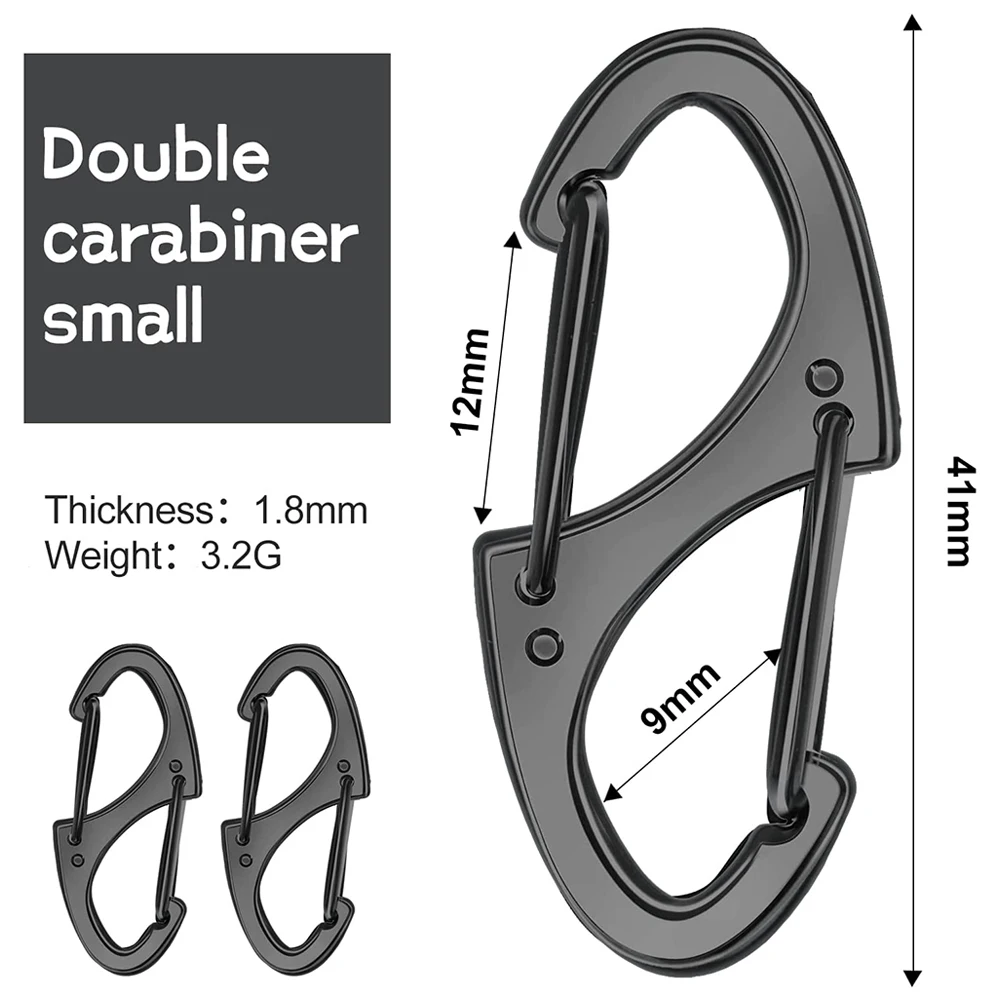 High Quality Carabiners Set 40PCS Hanging Zinc Alloy Camping Clips Carry Safety Double Carabiner Keychain Lightweight
High Quality Carabiners Set 40PCS Hanging Zinc Alloy Camping Clips Carry Safety Double Carabiner Keychain Lightweight