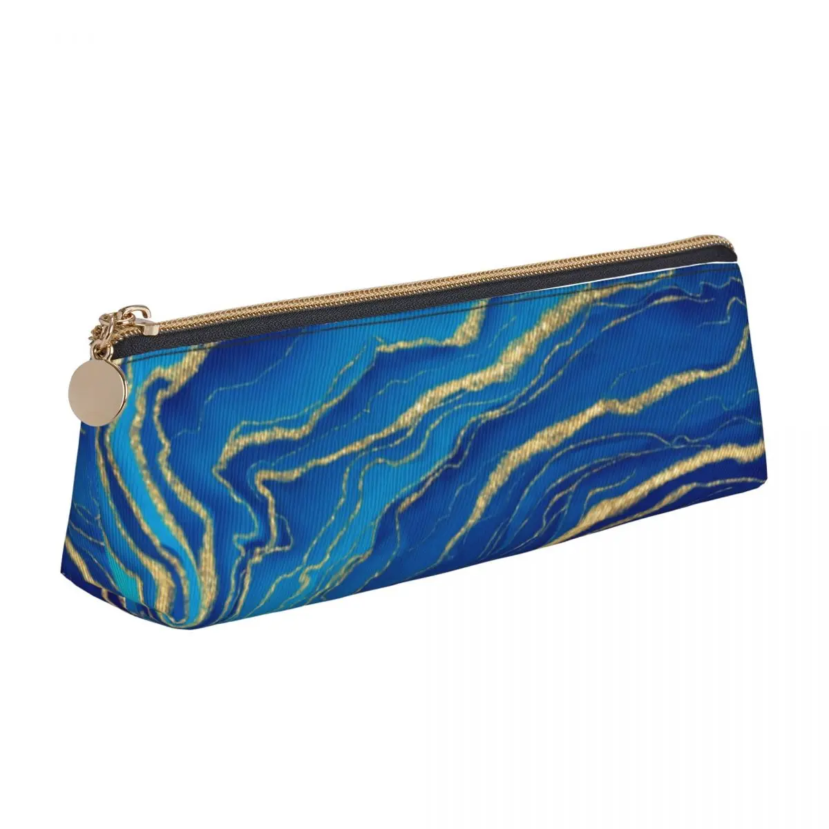 Blue And Gold Liquid Leather Pencil Case Marble Abstract Art Cool Zipper Pencil Box Stationery Teens Triangle Pen Pouch
Blue And Gold Liquid Leather Pencil Case Marble Abstract Art Cool Zipper Pencil Box Stationery Teens Triangle Pen Pouch