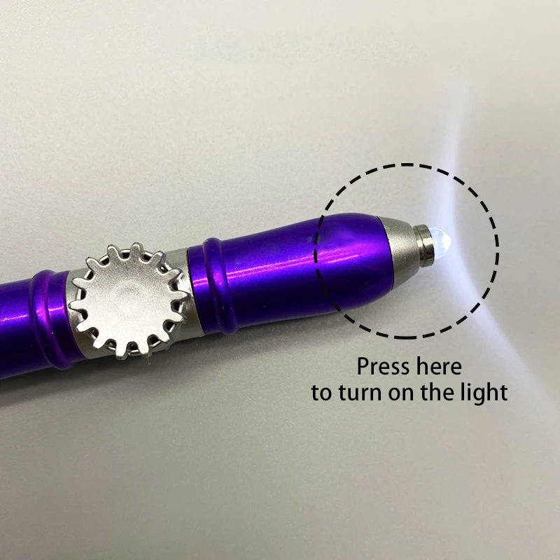 Multifunctional Fingertip Gyro Pen Adults Kids Blue Ballpoint Pens LED Luminous Stylus Decompression Lighting Stationery
Multifunctional Fingertip Gyro Pen Adults Kids Blue Ballpoint Pens LED Luminous Stylus Decompression Lighting Stationery